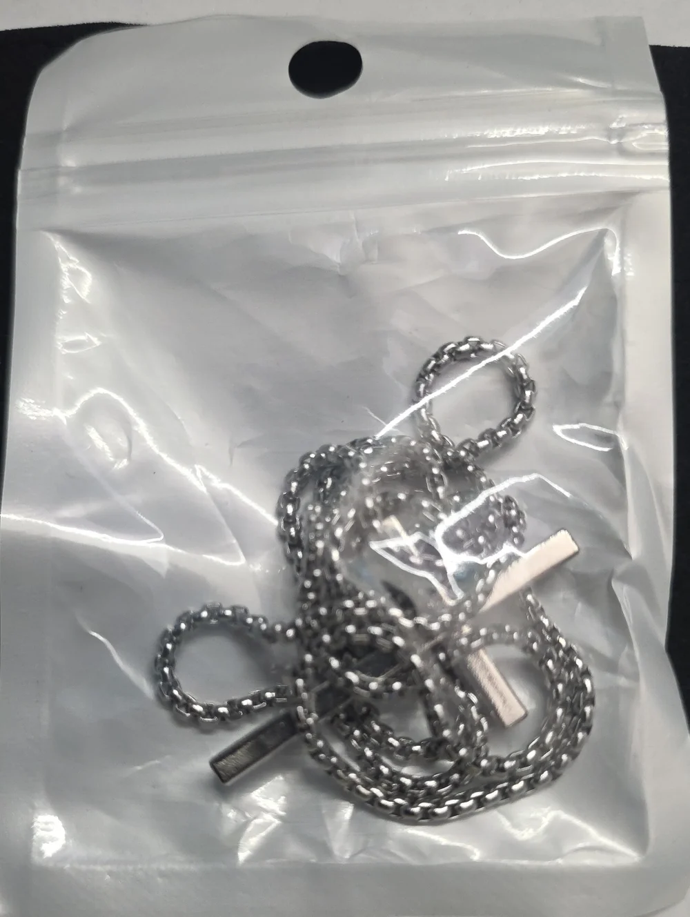 Men's Silver Cross Pendant Necklace - Brand